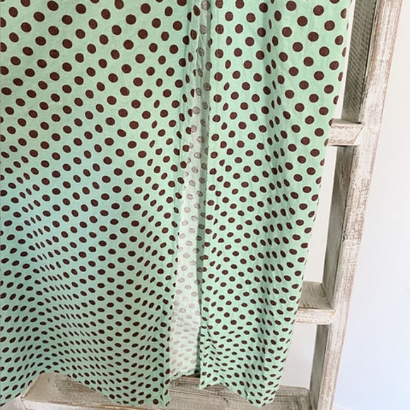 ZARA Linen Blend Polka Dot Turquoise Dress NWT Size Small - Picture 8 of 10